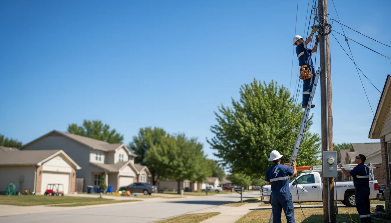 Residential electrician providing installation services in Hanover, IL